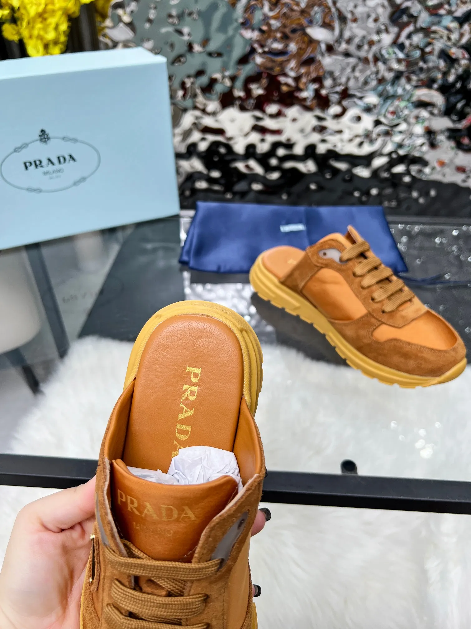 👟👟Ex-factory price 500👟👟 Prada "PRADA.." 2025 explosive model has been shipped. , original 1:1 development, four colors available 35--41 "Code 34 and 41 can be customized and cannot be returned or exchanged"